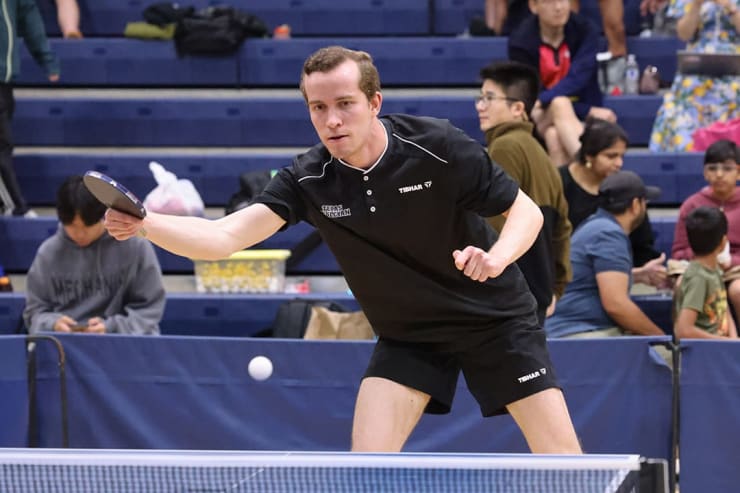 Jonatan McDonald, Men's Singles Champion at the 2024 Texas State Championships. Texas Wesleyan University, Sunday, April 28, 2024.